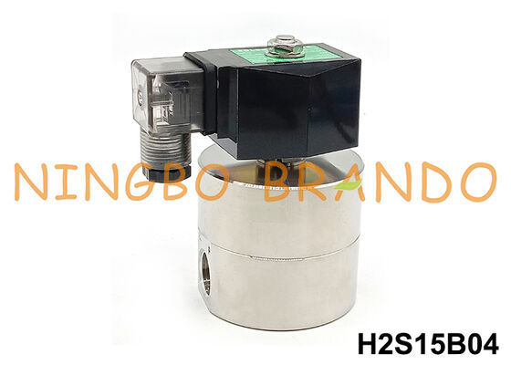 Katup Solenoid Baja Tahan Karat Tekanan Tinggi 1/2'' 200 bar 24V 110V 220V