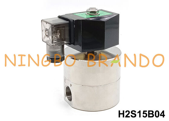 Katup Solenoid Baja Tahan Karat Tekanan Tinggi 1/2'' 200 bar 24V 110V 220V