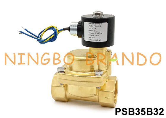 Katup Solenoid Uap Kuningan Tekanan Tinggi 1 1/4'' 12V 24V 110V 220V