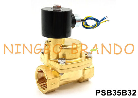 Katup Solenoid Uap Kuningan Tekanan Tinggi 1 1/4'' 12V 24V 110V 220V
