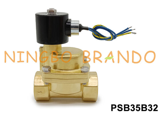 Katup Solenoid Uap Kuningan Tekanan Tinggi 1 1/4'' 12V 24V 110V 220V