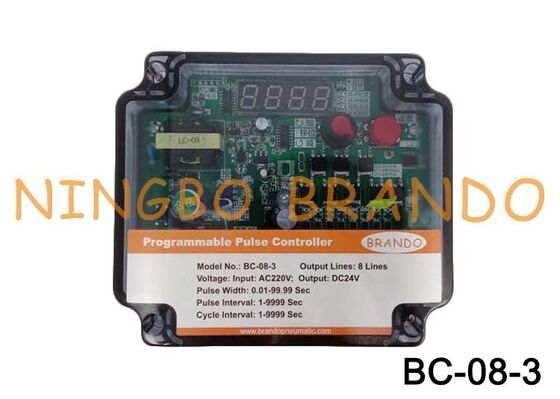 8 Baris 220VAC Input 24VDC Output Pulse Valve Controller Untuk Pengumpul Debu