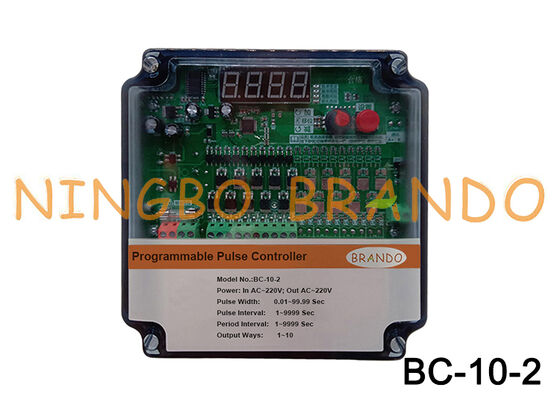 220VAC Dalam 220VAC Keluar 10 Garis Pulse Valve Timer Controller Untuk Pengumpul debu