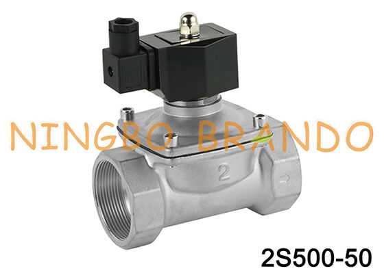 2S500-50 2 ''Katup Solenoid Listrik Stainless Steel untuk Minyak Penyakit Air