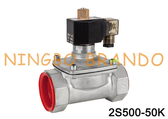 2 inci stainless steel biasanya terbuka katup solenoid 220V 12V 24V