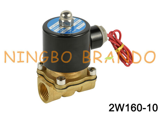 3/8'' 2W160-10 Kuningan 2-Way Valve Solenoid Biasanya Ditutup