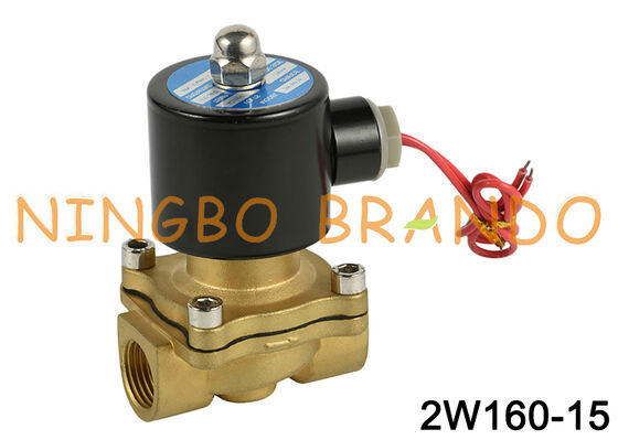 2W160-15 1/2 'Brass Solenoid Valve untuk Air Air Oil 24V 110V 220V
