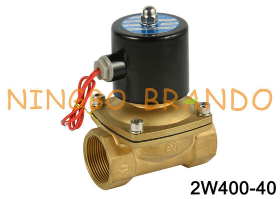 2W400-40 1-1/2'' 2/2 Arah Katup Solenoid Air Tertutup Normal 24VDC