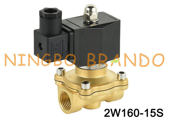 1/2'' 2W160-15 2 Cara Katup Solenoid Kuningan Biasanya Tertutup