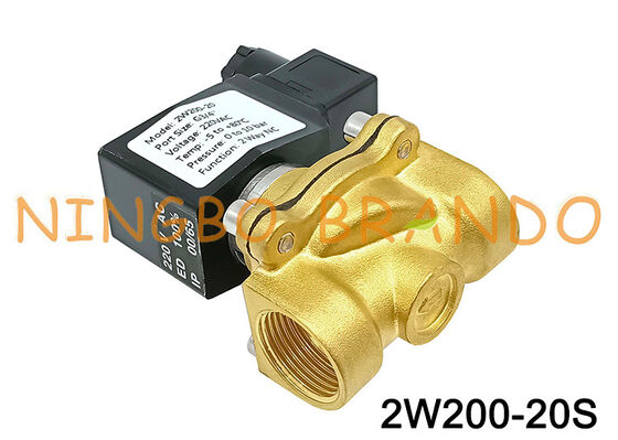 3/4 ''2W200-20 Katup Solenoid Kuningan Biasanya Tertutup 24V 110V 220V