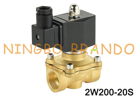 3/4 ''2W200-20 Katup Solenoid Kuningan Biasanya Tertutup 24V 110V 220V