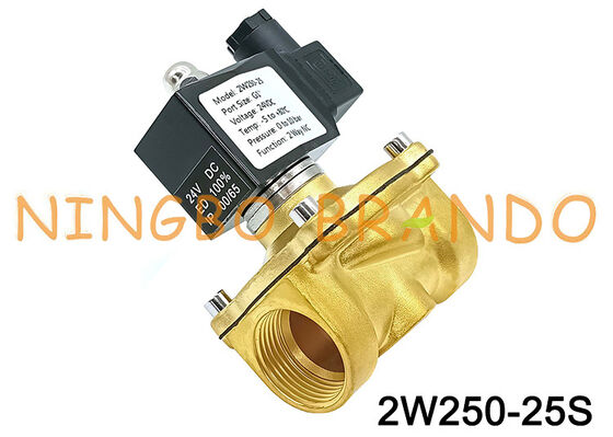 1 ''2W250-25 Katup Solenoid Kuningan Biasanya Tertutup 24V 110V 220V