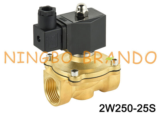 1 ''2W250-25 Katup Solenoid Kuningan Biasanya Tertutup 24V 110V 220V