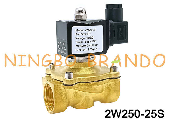 1 ''2W250-25 Katup Solenoid Kuningan Biasanya Tertutup 24V 110V 220V