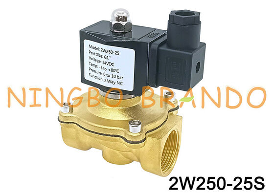 1 ''2W250-25 Katup Solenoid Kuningan Biasanya Tertutup 24V 110V 220V