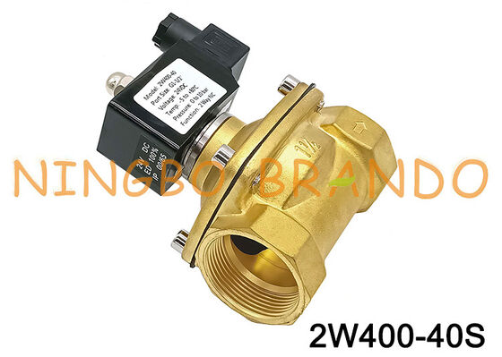 2W400-40 1,5 ''Katup Solenoid Kuningan Biasanya Tertutup 24V 110V 220V