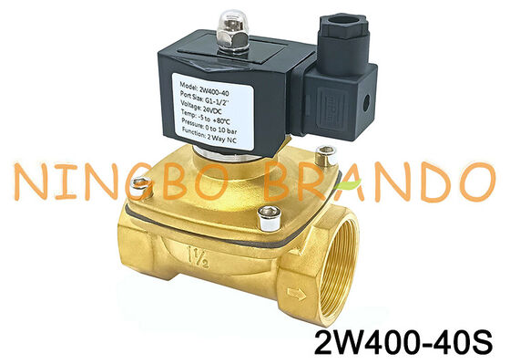 2W400-40 1,5 ''Katup Solenoid Kuningan Biasanya Tertutup 24V 110V 220V