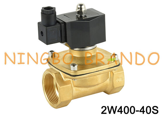 2W400-40 1,5 ''Katup Solenoid Kuningan Biasanya Tertutup 24V 110V 220V
