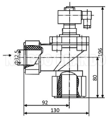 WXYD 1'' TDF-K25 Pulse Jet Valve Dengan Kotak Kompor Untuk Filter Kantong Industri