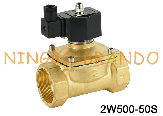 2W500-50 2 ''Katup Solenoid Kuningan Biasanya Tertutup 24V 110V 220V
