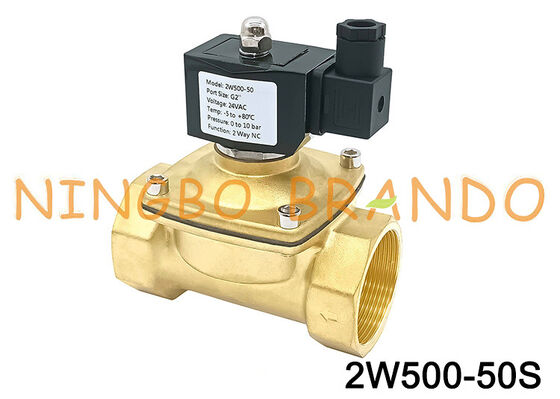 2W500-50 2 ''Katup Solenoid Kuningan Biasanya Tertutup 24V 110V 220V