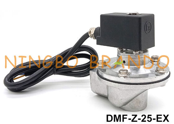 BFEC 1'' DMF-Z-25 Katup Jet Pulsa Sudut Kanan dengan Koil Tahan Ledakan 24V 220V