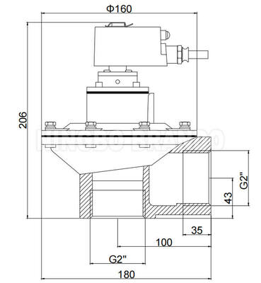 BFEC 2'' DMF-Z-50S dengan Koil Tahan Ledakan 24VDC 220VAC