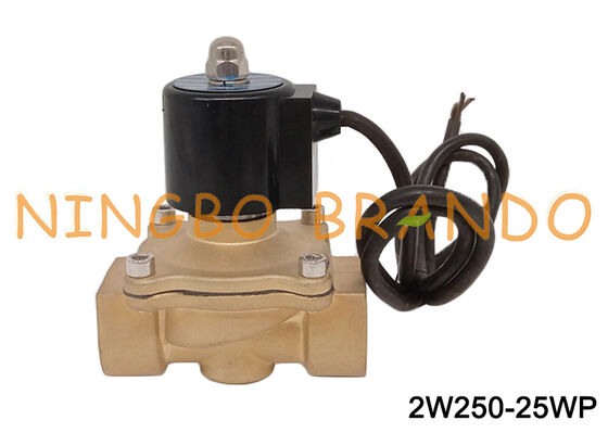 1 ''Katup Solenoid Air Mancur Tahan Air Kuningan 24VDC 220VAC