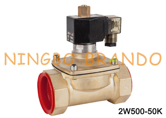 Katup Solenoid Listrik Kuningan Biasanya Terbuka 2 Inci 24V 110V 220V