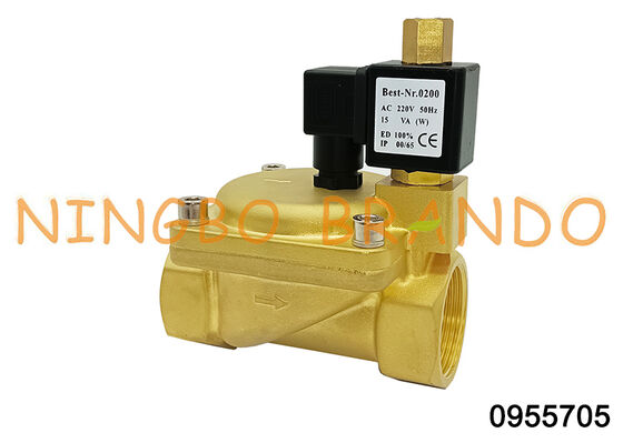 0955705 1.5'' 2 Arah Katup Solenoid Biasanya Terbuka 24V 110V 220V
