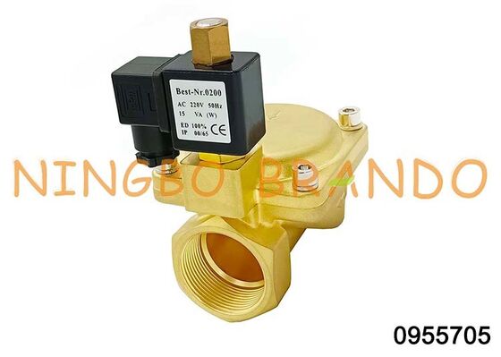 0955705 1.5'' 2 Arah Katup Solenoid Biasanya Terbuka 24V 110V 220V