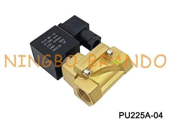 Shako Tipe PU225A-04 1/2 ''2 Cara Katup Solenoid Kuningan Biasanya Tertutup 24V 110V 220V