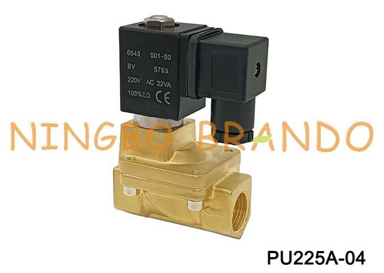 Shako Tipe PU225A-04 1/2 ''2 Cara Katup Solenoid Kuningan Biasanya Tertutup 24V 110V 220V