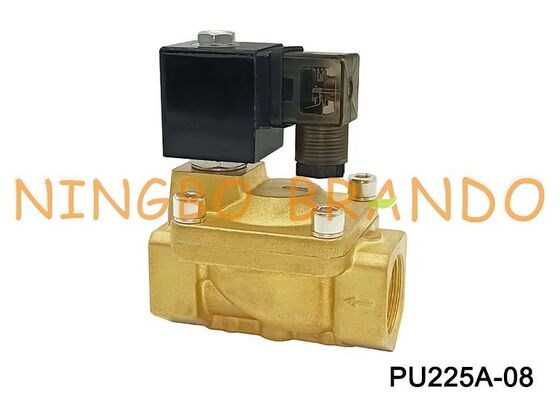 PU225A-08 SHAKO Tipe 1 ''Katup Solenoid Kuningan Udara Air 24VDC 110VAC 220VAC