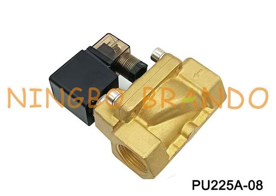 PU225A-08 SHAKO Tipe 1 ''Katup Solenoid Kuningan Udara Air 24VDC 110VAC 220VAC
