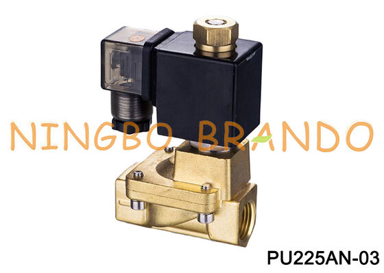 3/8 ''Katup Solenoid Kuningan Biasanya Terbuka PU225AN-03 220V 110V 24V