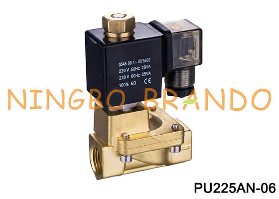 Katup Solenoid Kuningan Biasanya Terbuka 3/4 Inci NO PU225A-06