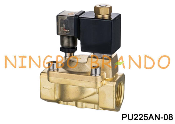 Katup Solenoid Kuningan Biasanya Terbuka 1 Inci NO PU225A-08