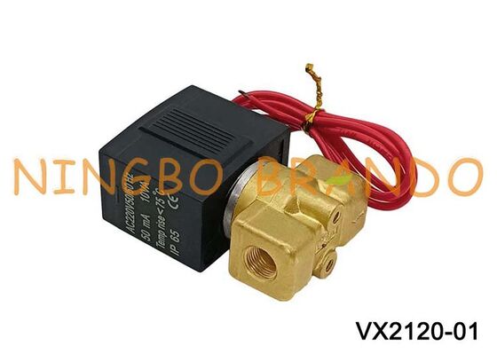 SMC Tipe VX2120-01 Katup Solenoid 2 Arah Dioperasikan Langsung 1/8 '' AC220V DC24V