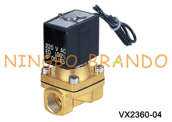 VX2360-04 1/2 ''SMC Type Brass Solenoid Valve untuk Air Udara 220V 110V 24V