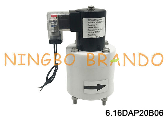 Katup Solenoid PTFE Anti Korosi 3/4 '' DC24V AC110V AC220V