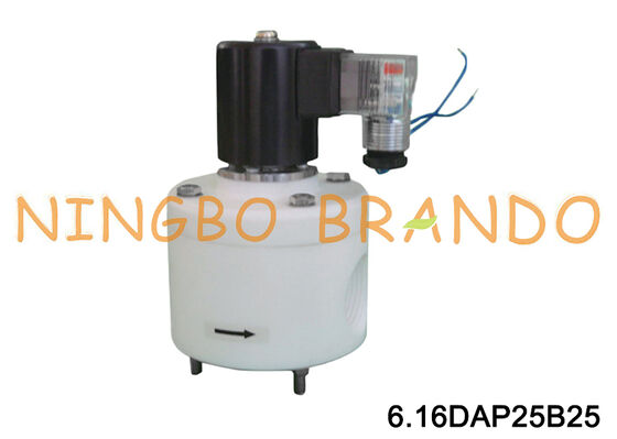 1'' PTFE Anti Korosi Solenoid Valve Tahan Asam Alkali Kimia