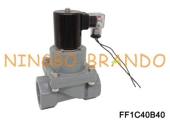 1-1/2'' CPVC Anti-corrosive Normally Closed Solenoid Valve DN40