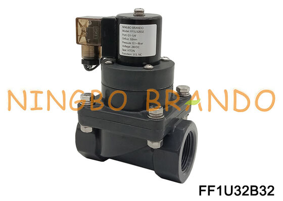 Katup Solenoid Listrik Anti Korosi Kimia UPVC 1-1/4'' DN32