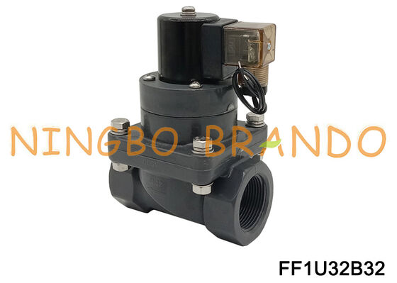 Katup Solenoid Listrik Anti Korosi Kimia UPVC 1-1/4'' DN32