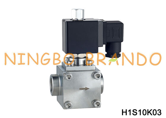 Katup Solenoid Udara Air Tekanan Tinggi 3/8 '' 50 Bar Biasanya Terbuka