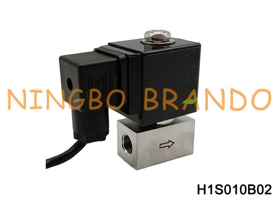 Katup Solenoid Baja Tahan Karat Tekanan Tinggi 1/4'' Inci 200 bar 300 bar