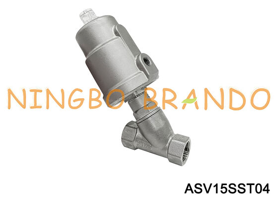 Katup Kursi Sudut Pneumatik 1/2 ''2 Arah 2 Posisi Benang DN15 PN16