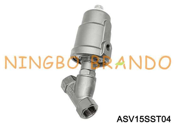 Katup Kursi Sudut Pneumatik 1/2 ''2 Arah 2 Posisi Benang DN15 PN16