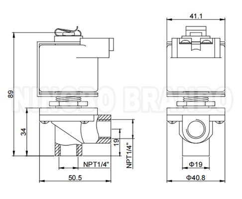 RCA5D0 RCA5D1 RCA5D2 Tipe Goyen Katup Pilot Jarak Jauh 1/4'' 12V 24V 110V 220V